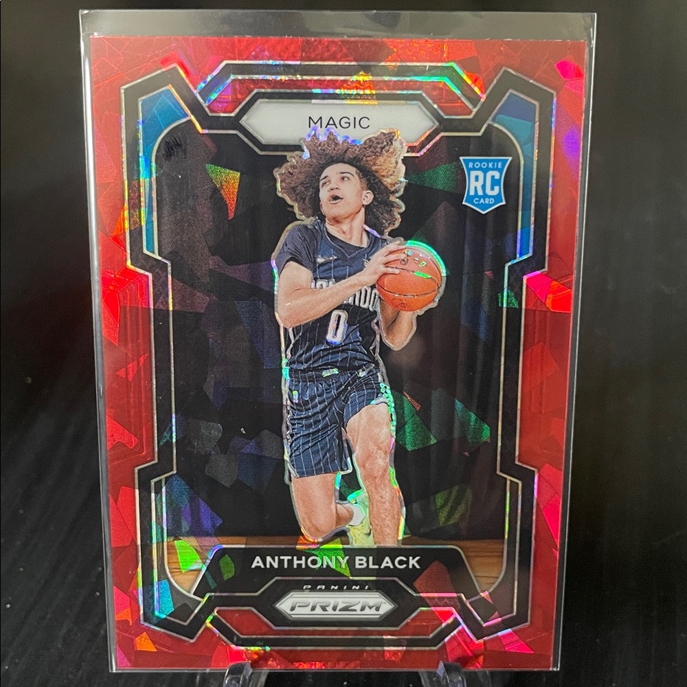 Panini Anthony Black Magic Rookie Card with Red ICE Prizm Border